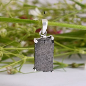 Natural Meteorite Pendant, Extremly Rare Meteorite Gemstone, 925 Sterling Silver, Meteorite Pendant, AAA+ Quality Meteorite, Gift For Mother