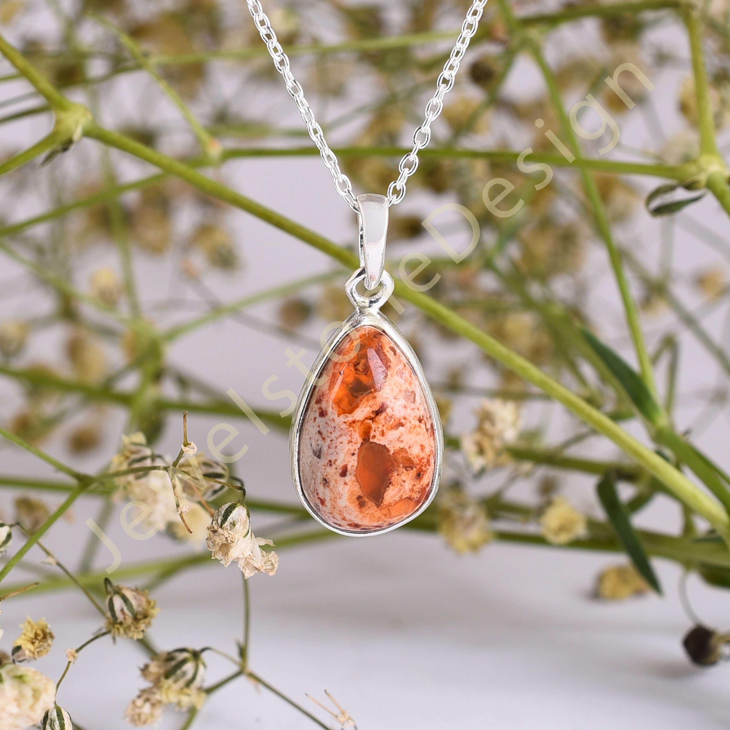 Mexican Fire Opal Necklace