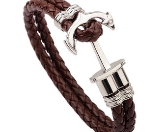 Mens, Women PU Leather Rope Braided Bracelet Handmade Fashion Wristbands