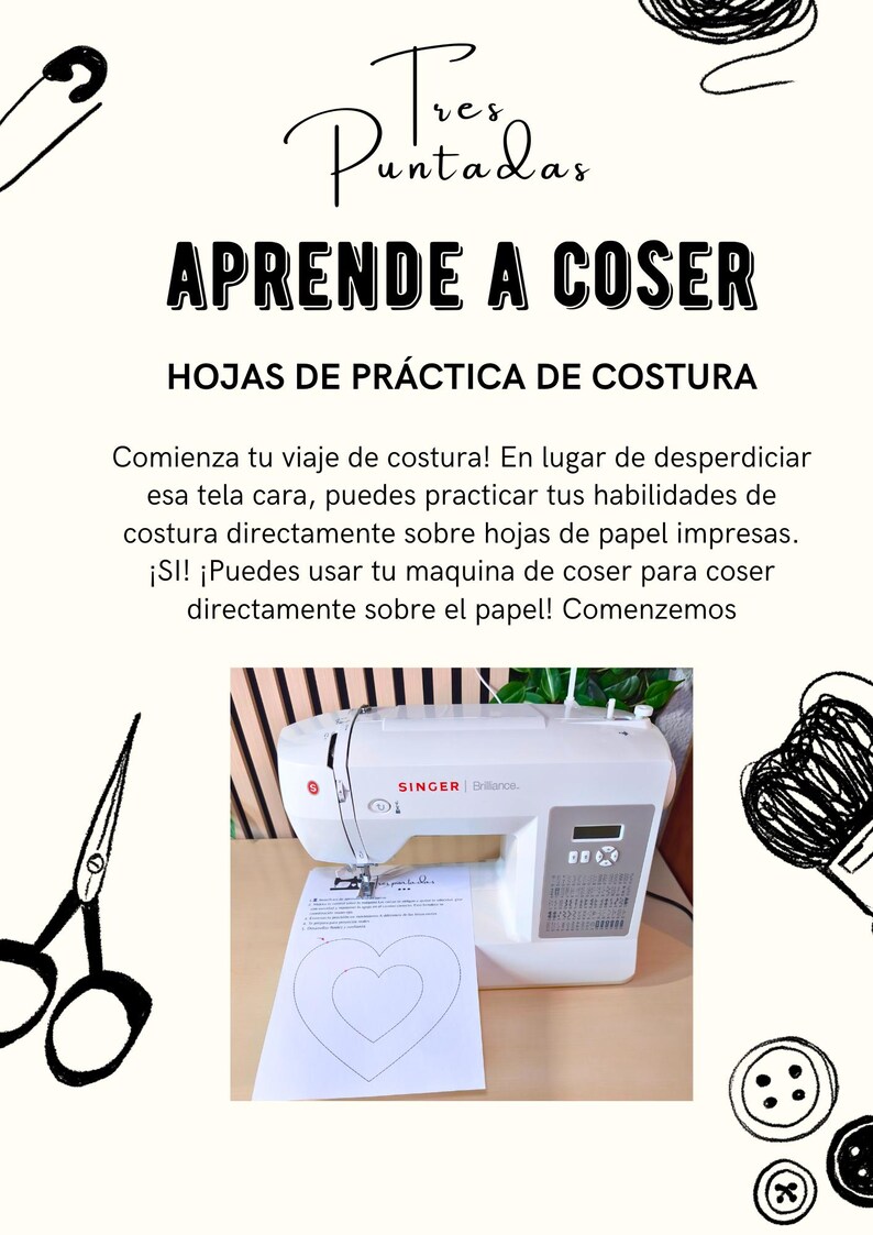 Sewing Practice Sheets – Printable Patterns for Beginners (downloadable ...