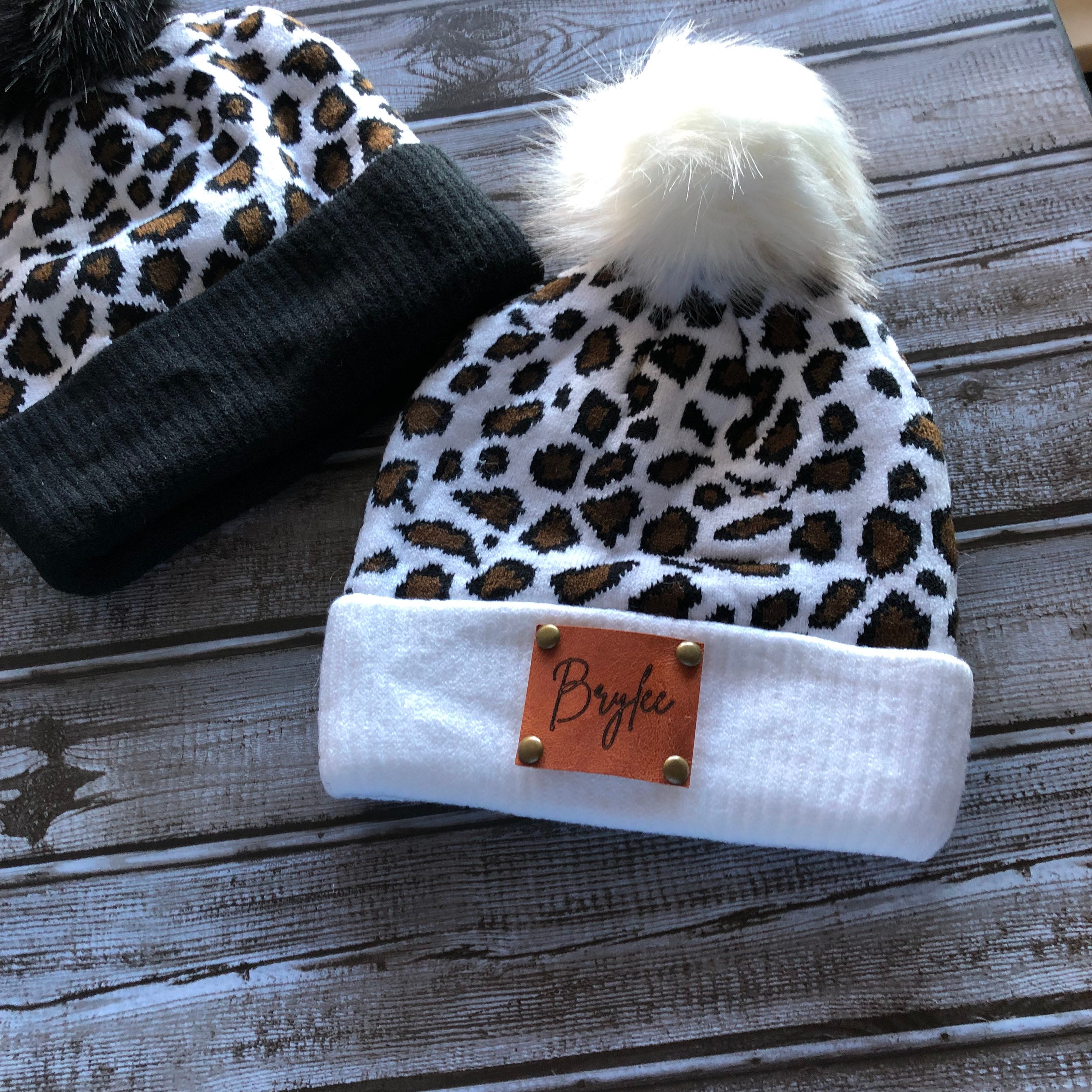 Leopard Beanie | Pom Pom Beanie | Cheetah Beanies | Monogram Beanies | Cheetah Toboggans | Leopard Toboggans | Pom Pom Monogram Toboggans