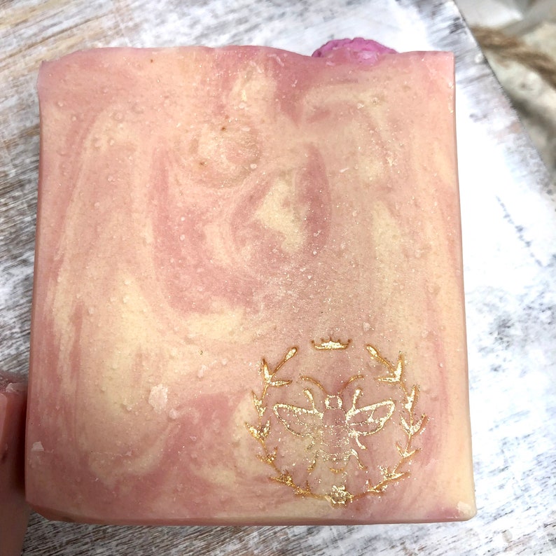 Strawberry Yogurt Soap Handmade Soap 4 oz. Bar image 2