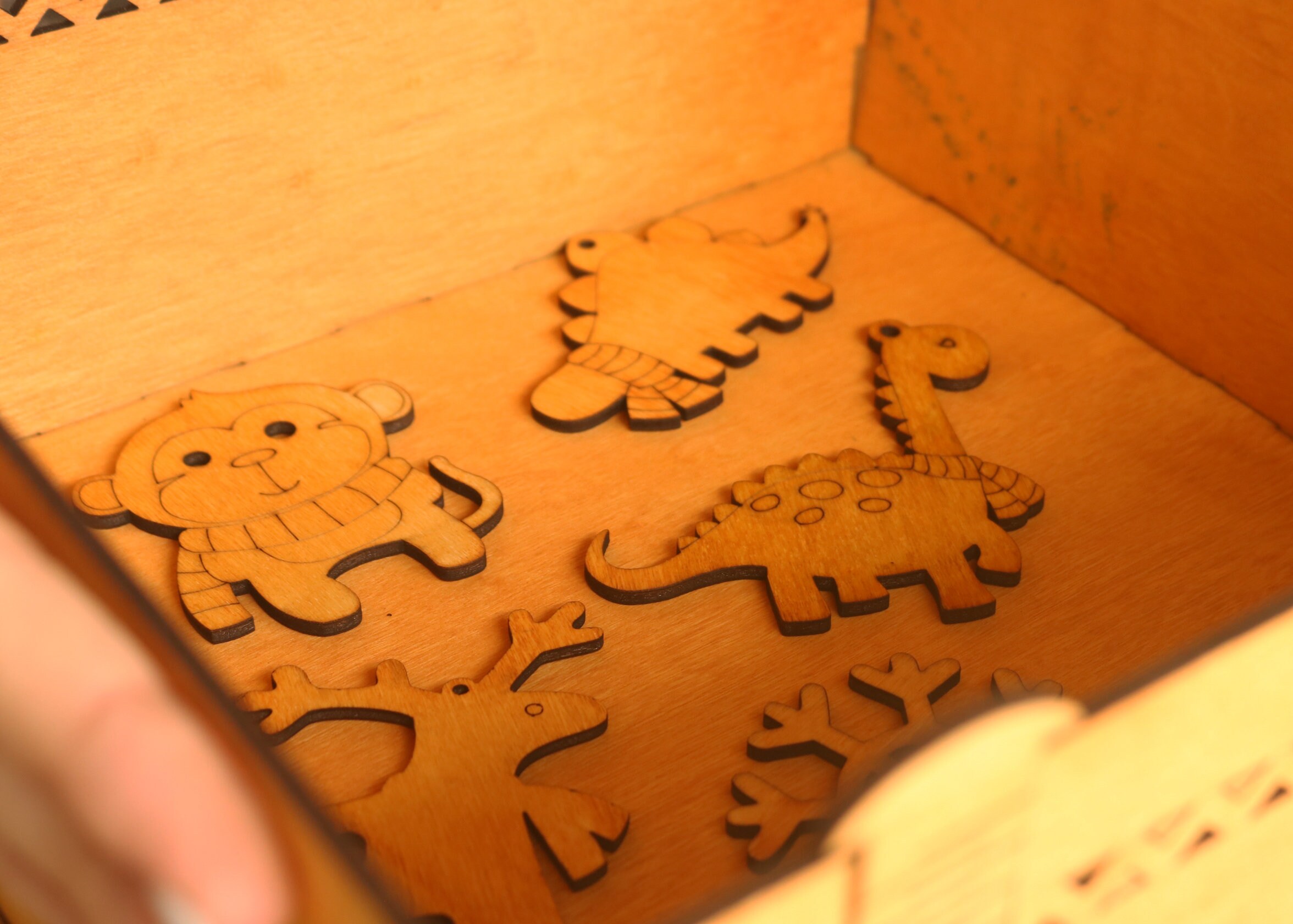 Holzkiste mit 5 Holzkarten für Kinder Schlichte große | Etsy