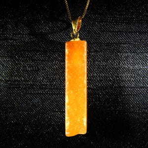 Golden Herderite Pendant - 17 ct Gold Herderite Pendant Synergy 12 pendant Excellent healing Power pendant Filled white Gold Holder 1 2/8&quot;