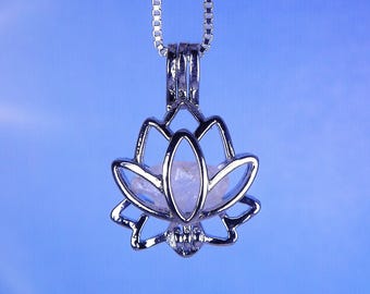 Phenakit Anhänger: 925 Silber gefüllter Rhodium Weißgold Käfig, Brasilien
