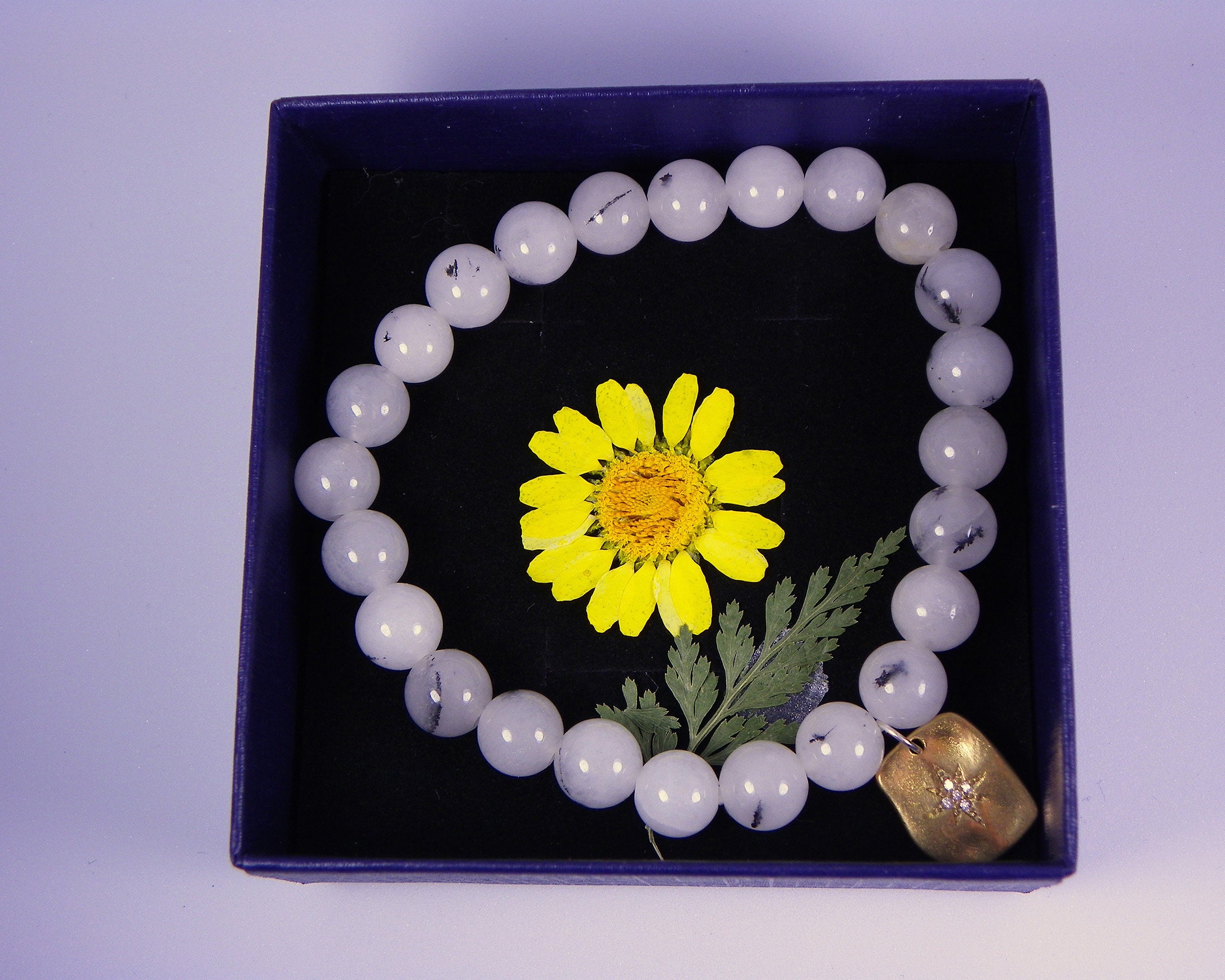 Myhealingworld Bracciale In Quarzo Rutilo Nero - Perline 8mm, Fatto A Mano, Con Bustina Di Seta