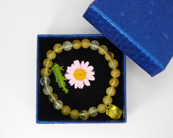 ゴールデンアゼツライトブレスレット：8mmヒマラヤシナジーストーン