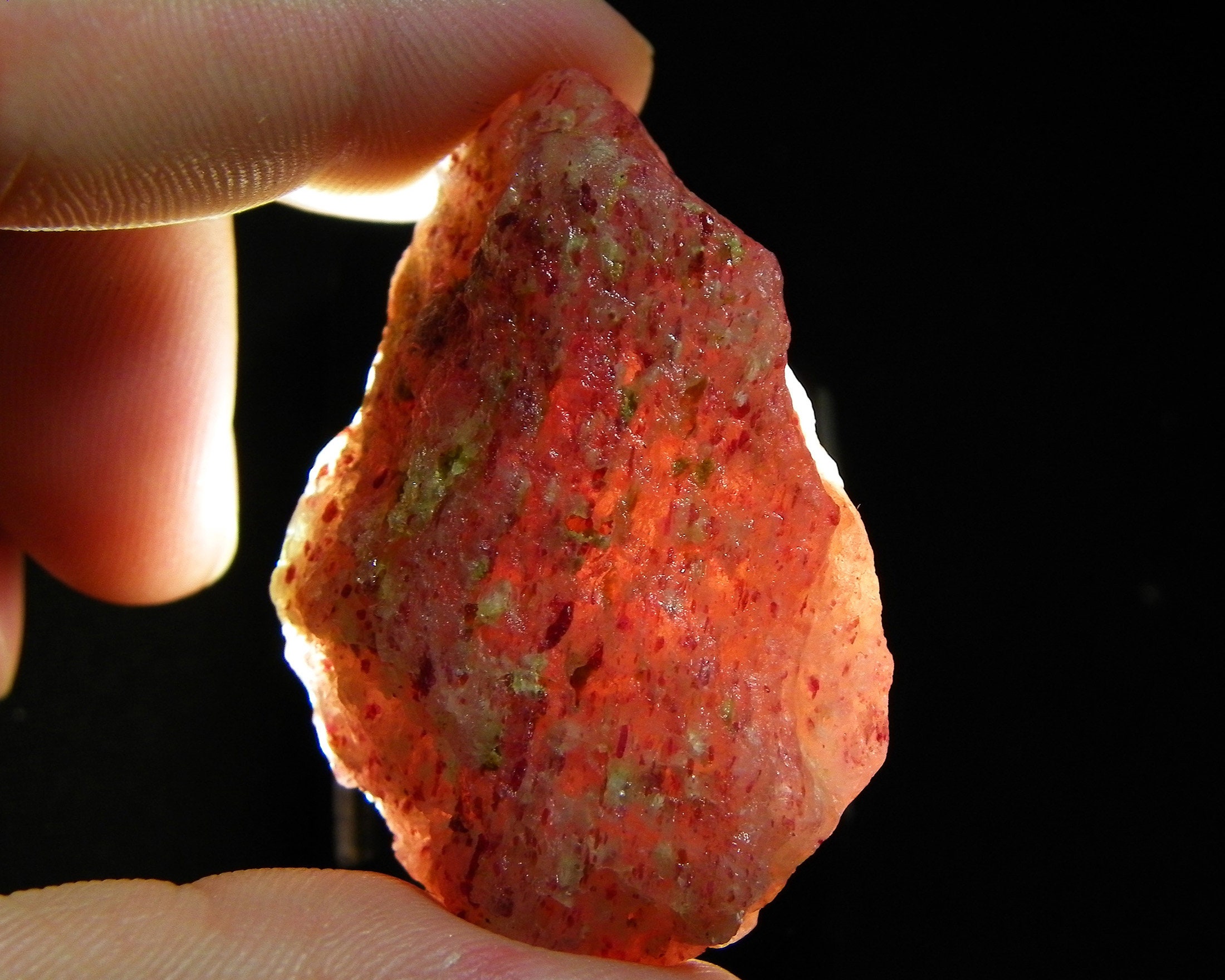 151 ct Lepidocrocite red Quartz loving energy stone,  Excellent healing stone 1 4/8"