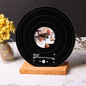 Custom Fathers Day Gift - Super Dad Gifts  - Gift for Dad - Grandpa Gift - Music Record Plaque - Father Gift From Kids - Daddy Birthday Gift