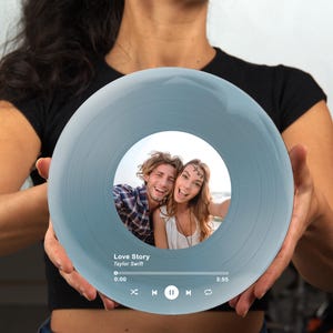 Personalized Vinyl Record & Picture - Acrylic Record Song Plaque - Anniversary Gift for Her - Birthday Gift for Him - Valentines Day Gifts