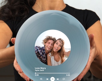 Personalized Vinyl Record & Picture - Acrylic Record Song Plaque - Anniversary Gift for Her - Birthday Gift for Him - Valentines Day Gifts