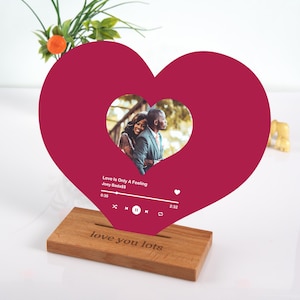 Romantic Couple Gift - Personalized Vinyl Record Song with Photo - Anniversary Gift for Him - Birthday Gift for Her - Valentines Day Gifts