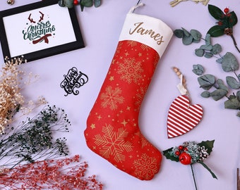 Custom Name Christmas Stockings, Farmhouse Luxury Stockings, Handmade Stockings for Family, Neutral Stocking Rustic Decor Christmas Gift