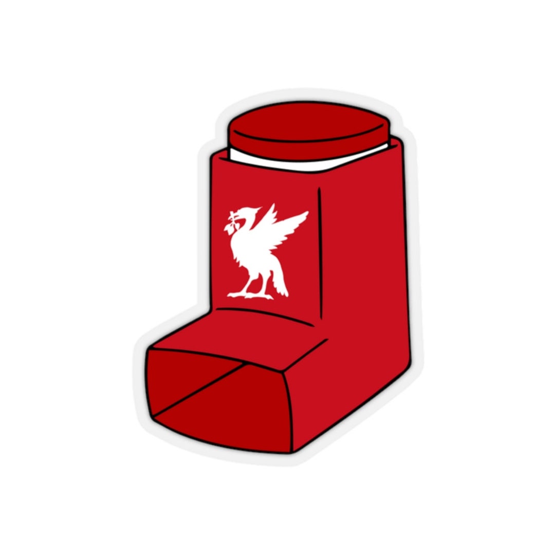 YNWA Liverpool Liver Bird Inhaler Asthma Meme Kisscut Sticker Etsy UK