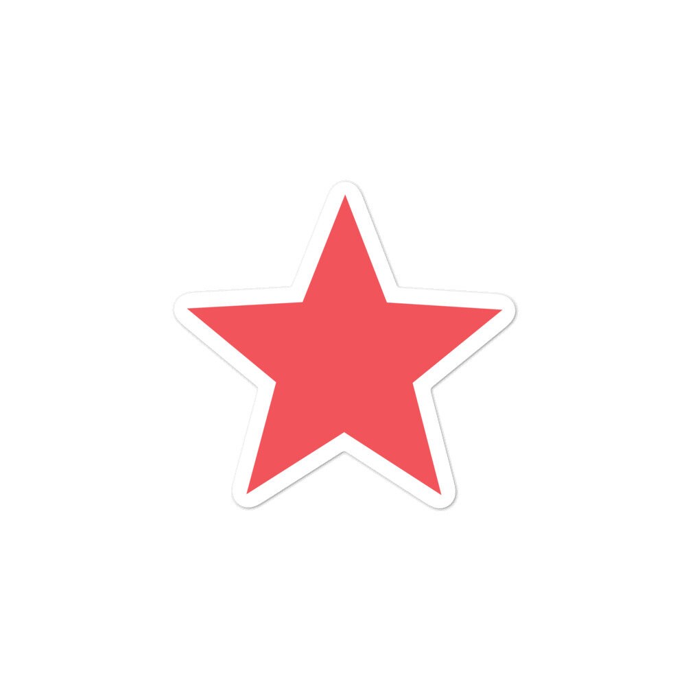 Pegatina Sin Burbujas De Estrella Roja Etsy