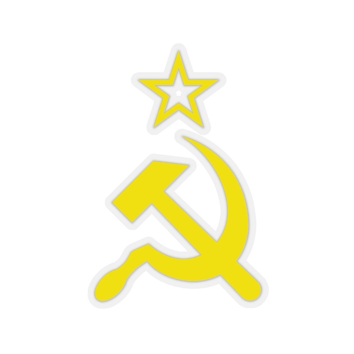 Yellow Hammer and Sickle Bubble-free Sticker - Etsy UK