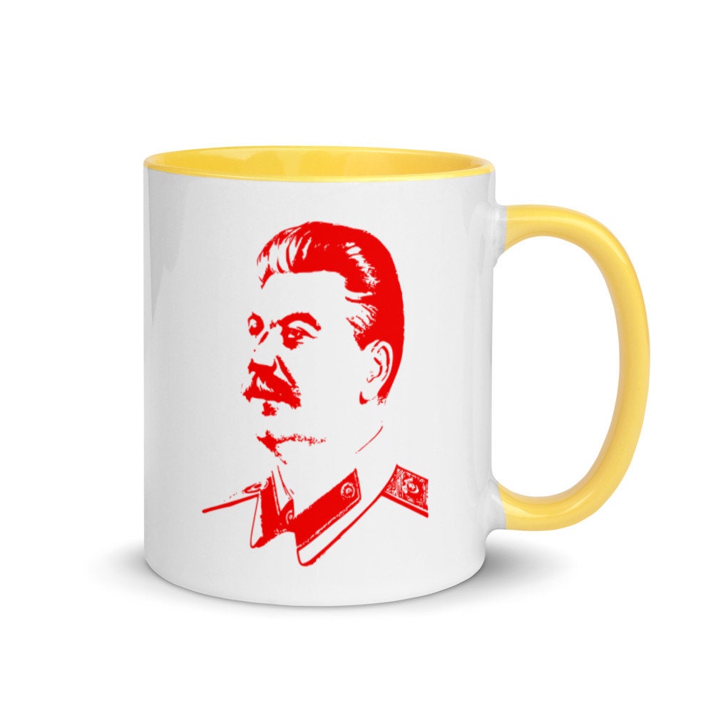 USSR Comrade Joseph Stalin Mug with Colour Inside | Etsy