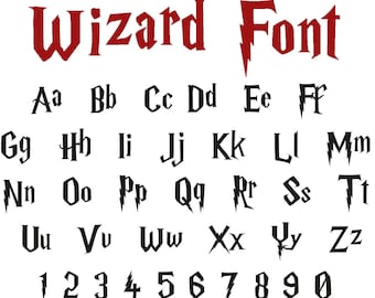 Potter Font SVG TTF, Wizard Font Svg, Magic Font Svg, Halloween Font, Potter Alphabet Svg, Potter Letters Svg, Svg Files for Cricut