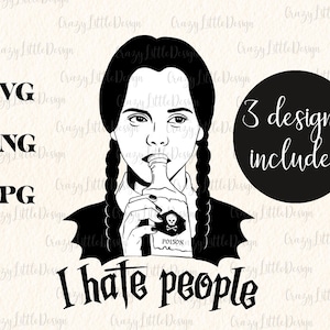 Wednesday Addams Bundle SVG PNG Transparent file - Addams Family, Halloween Design, for Cricut