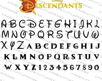 Descendants Font - SVG font, Silhouette font, Cutable font