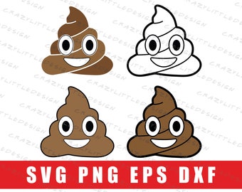 Poop Emoji SVG PNG EPS Dfx Cricut design, Vector Poop, Instant download