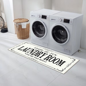 Smzrugs, 24x56 Laundry Room Rug, Vintage Sign, Funny Non Skid