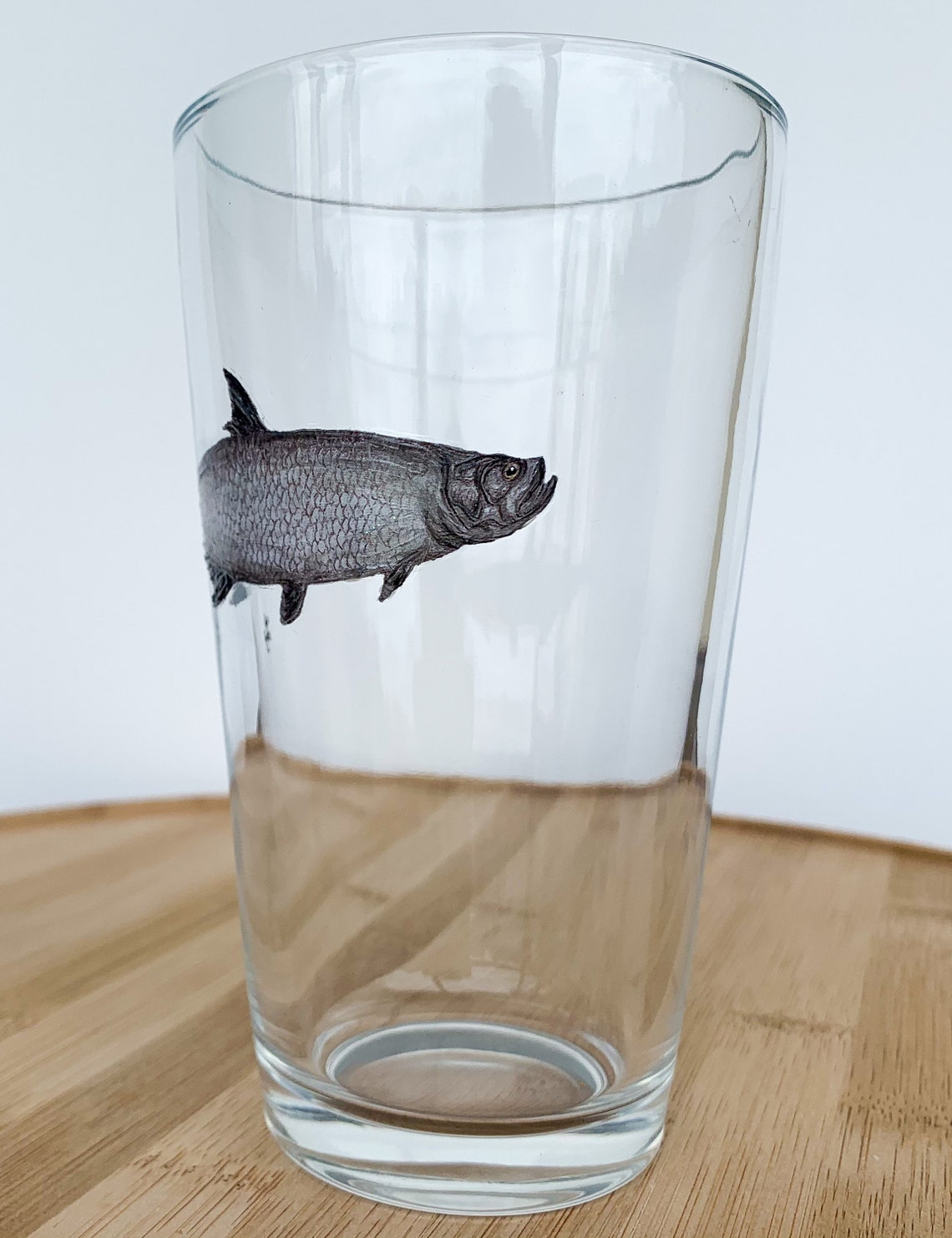 Hand Painted Fish Beer Glasses Glassfish Fisherman Barware Etsy