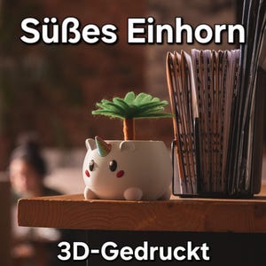 Lindo unicornio / decoración / maceta / arte / original / impresión 3D