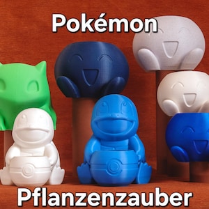 Pokémon Plantes Magiques : Pots de fleurs imprimés en 3D à l’effigie de Bulbizarre, Carapuce et Mystherbe ! Anime/Plante/Pokémon