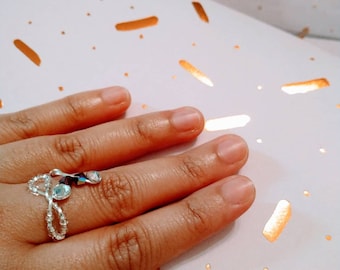 Swarovski Crystal Ring; Adjustable