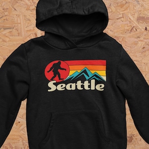 Seattle Bigfoot Hoodie Bigfoot Merchandise PNW Sasquatch Hoodie Seattle Bigfoot Lover Pullover Hoodie Seattle Sasquatch Gift Sweatshirt