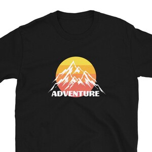 Retro sunset backpacking hiking t-shirt Hiking Gift Backpacking Gift Present for Hikers Present for Campers Present for Backpackers