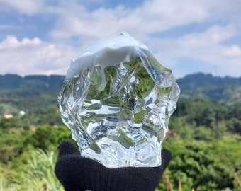 1,3 kg de Cristal Bruto Andara Branco Claro Leite Monoatômico para Cura