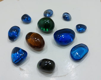 11 pcs Beautiful Polised of Andara Crystal combination size mix colors
