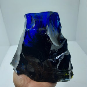 2,4 kgs of rough Andara Crystal Dark Blue Ocean With Hair Fiber Inside monatomic for healing