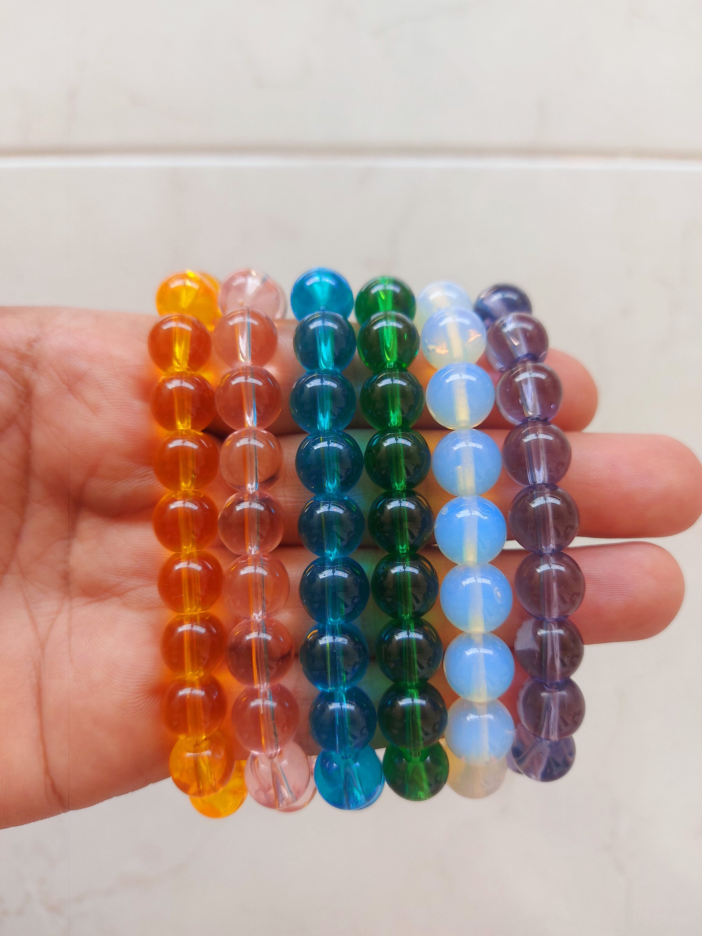 アンダラクリスタルの美しいブレスレットミックスカラー 10 mm (各20