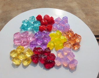 60 pcs//1202 gr(15-29 gr) of rough Andara Crystal Mix Colors Monatomic for pendant
