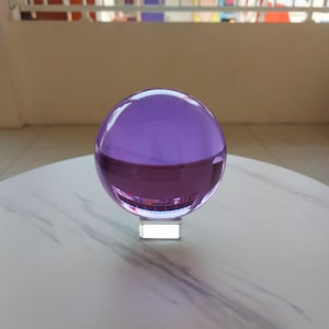 1310 gr (diameter 10 cm) of Beautiful Andara Crystal Purple Ball Polished Full Energy for Display
