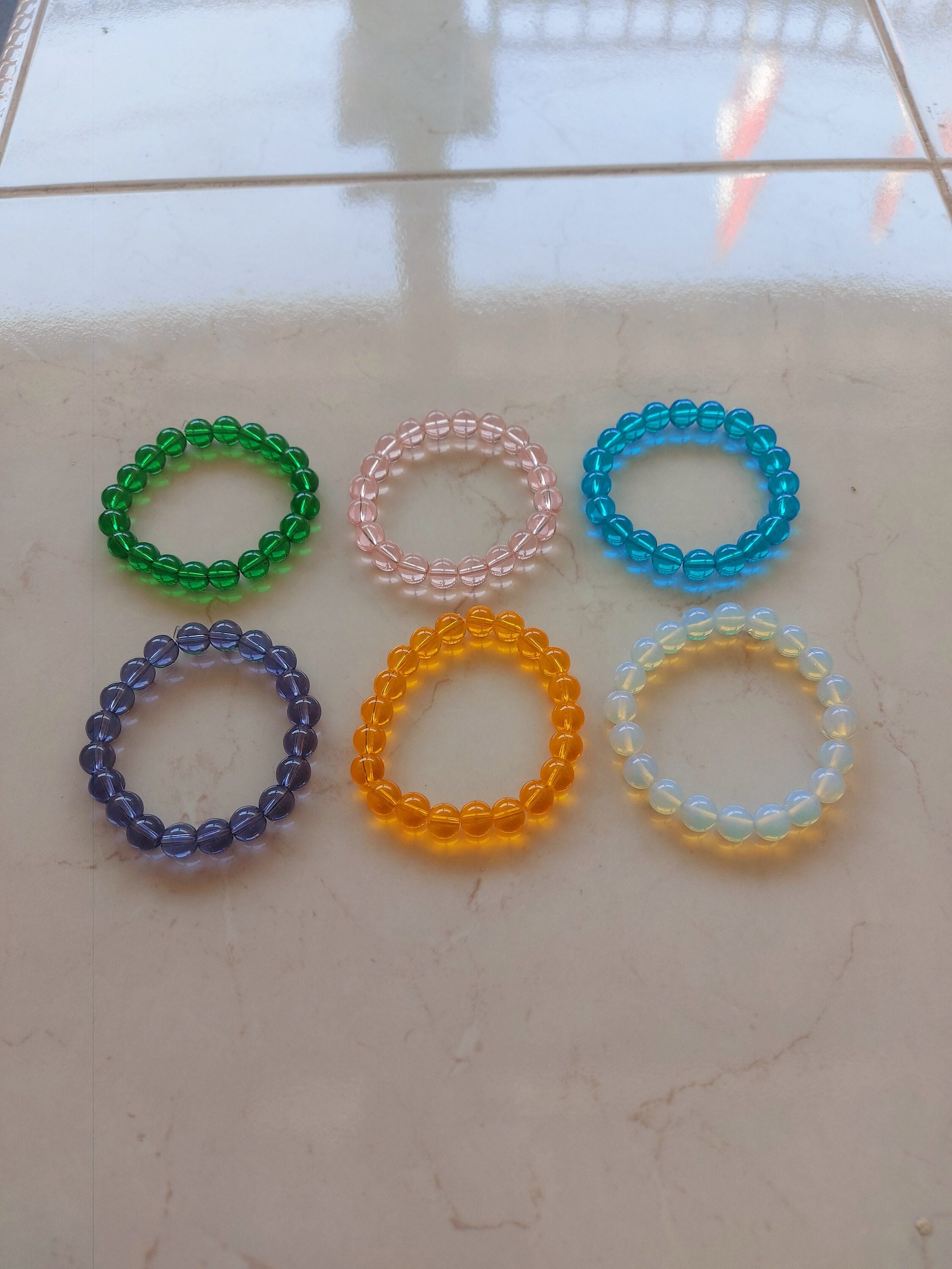 アンダラクリスタルの美しいブレスレットミックスカラー 10 mm (各20