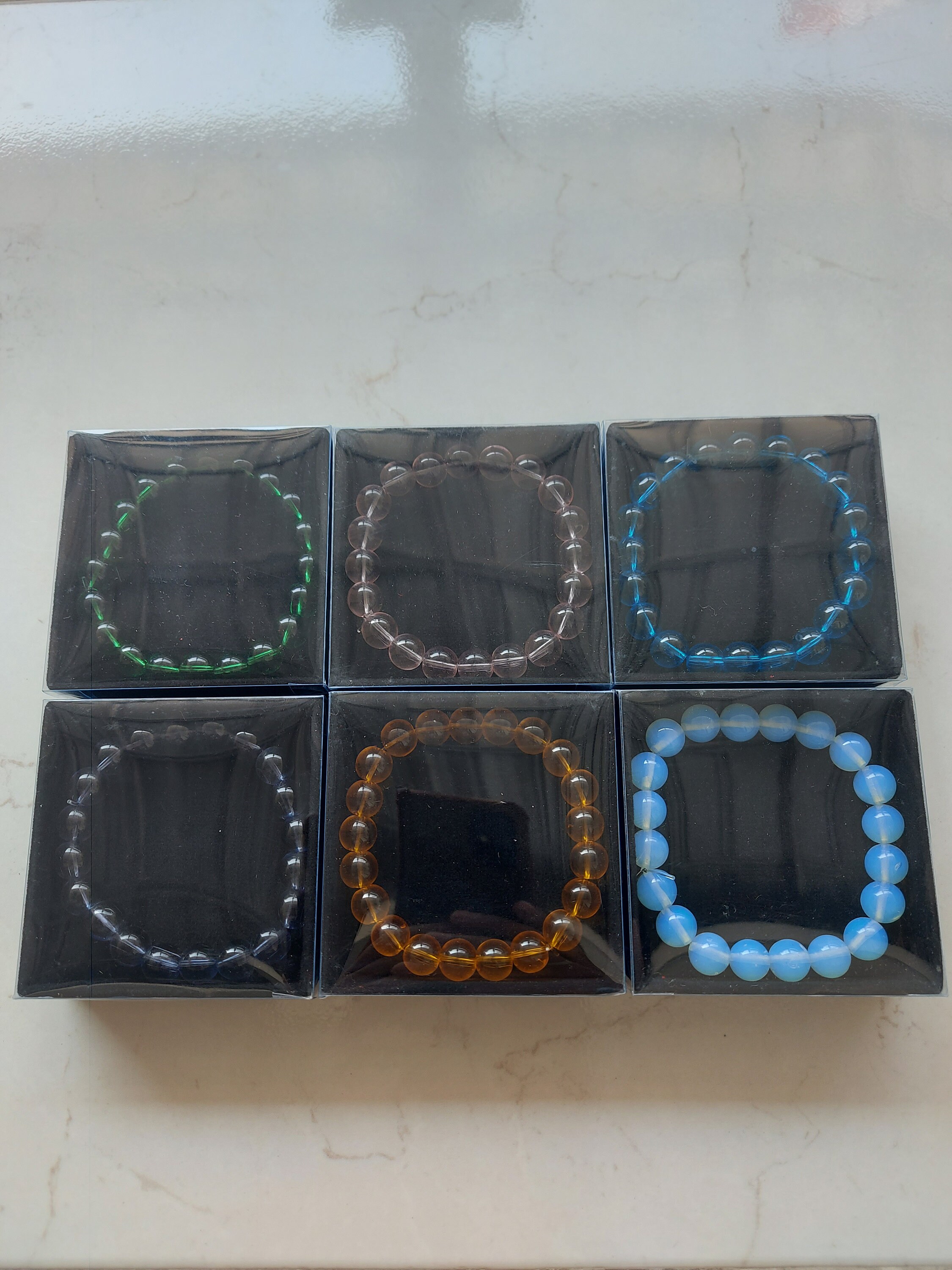 アンダラクリスタルの美しいブレスレットミックスカラー 10 mm (各20