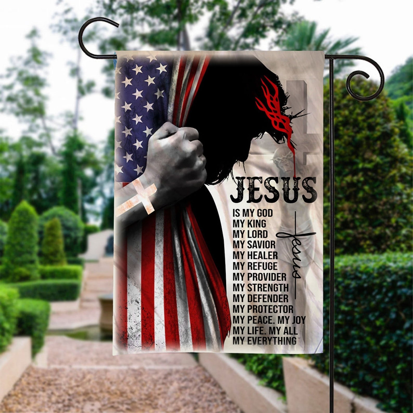 Custom Flag Jesus Is My Everything Christian Flag Garden Etsy