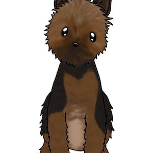 Cartoon Yorkie Sticker