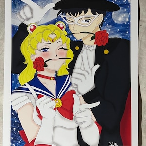 Mond und Maske Print