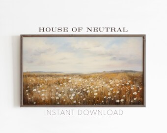 Fall Field Frame TV Art – Vintage Autumn Landscape (Digital Download)