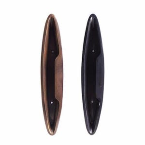 14.2&quot; Vintage Oval Flat Sliding Door Handle Polished Brass Recessed Door Handle Pull Home Decor