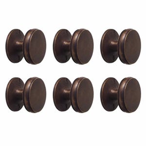 Antike Messingknopf-Schubladenknauf, Vintage flache runder Griff