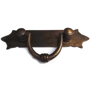 Vintage Solid Brass Knob Drawer Handle Pulls Kitchen Cabinet Horizontal Pull Drawer Handle