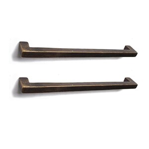 Juego de tiradores de gabinete con barra en T rectangulares europeos vintage de 7,67 pulgadas, tiradores de latón para puertas de armario, tiradores de cajón de cocina, decoración del hogar