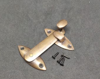 2.36" Vintage Small Sturdy Hasp Box Brass Latch Lock, Jewelry Chest Box Clasp Latches