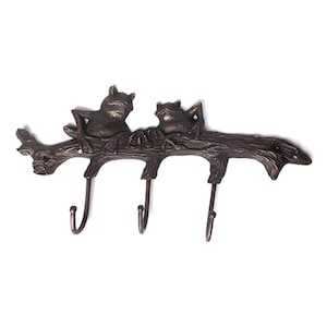 18.2&#39;&quot; inch Vintage Frog Exclusive Wall Coat Hat Hook, Strong Wall Mount Hanger, Bathroom Hook Hanger, Antique Solid Brass skirt hangers